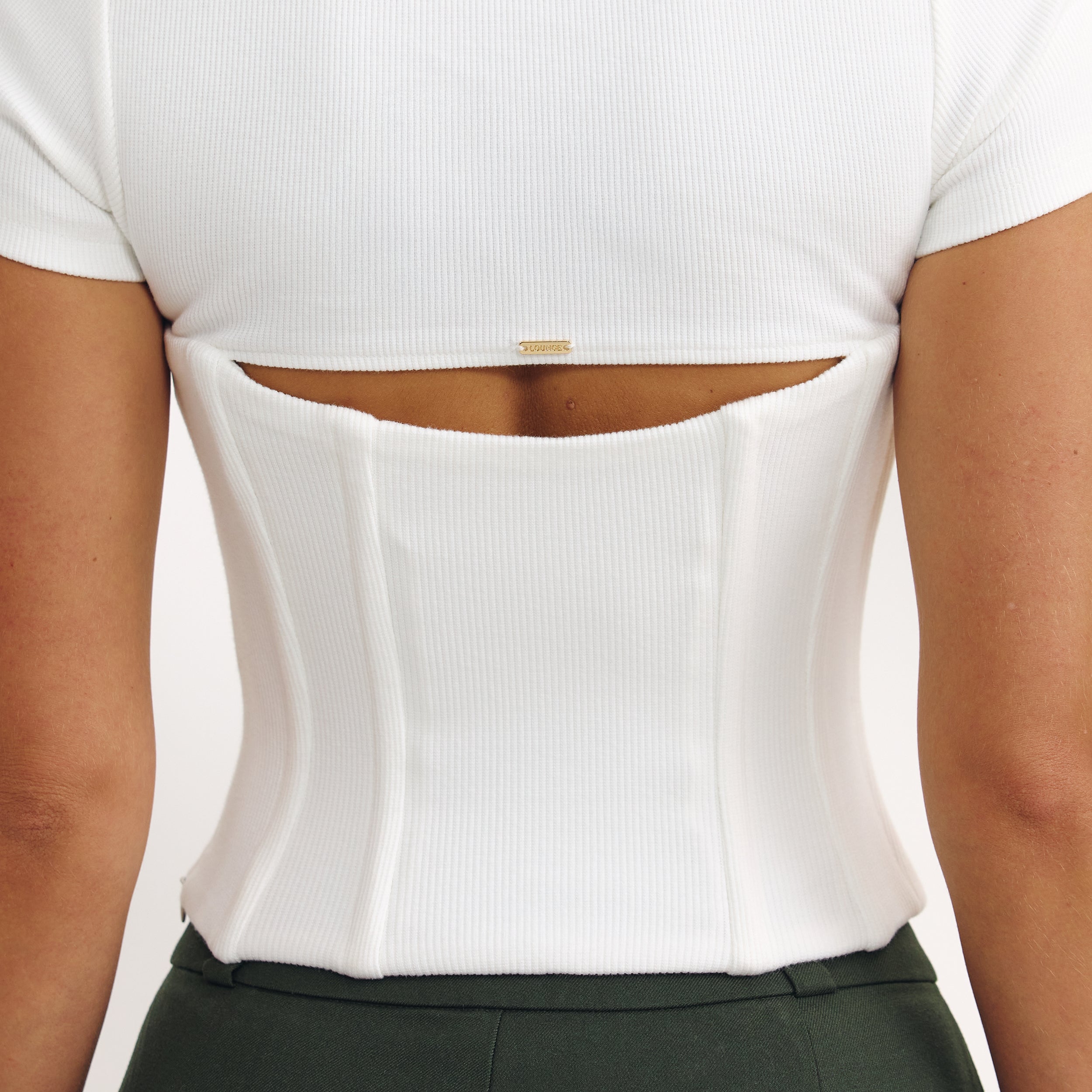 Korsett T-shirt | Korsett T-shirt - Naturvit