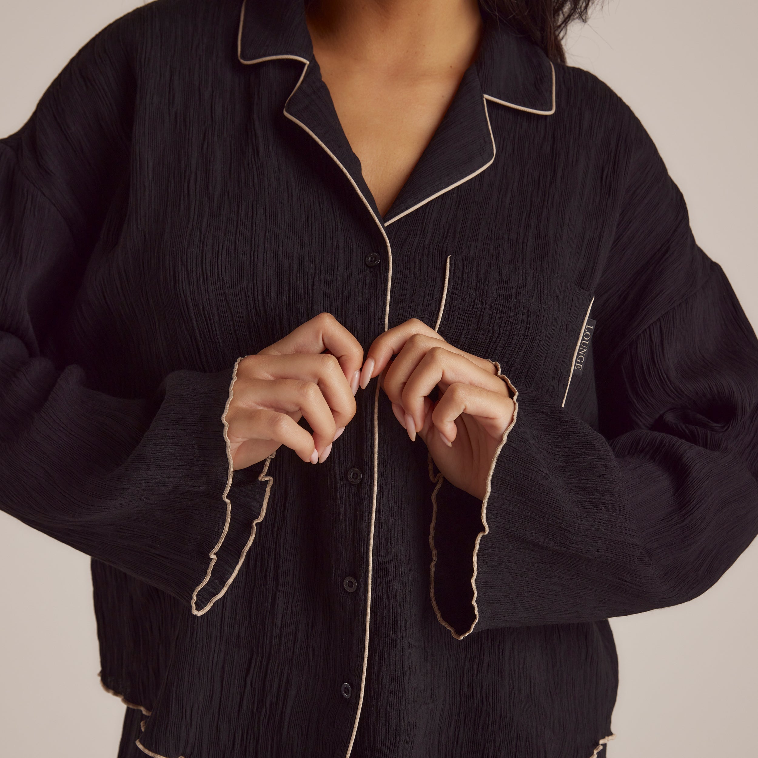 Crinkle Pyjamasskjorta | Imaani, S