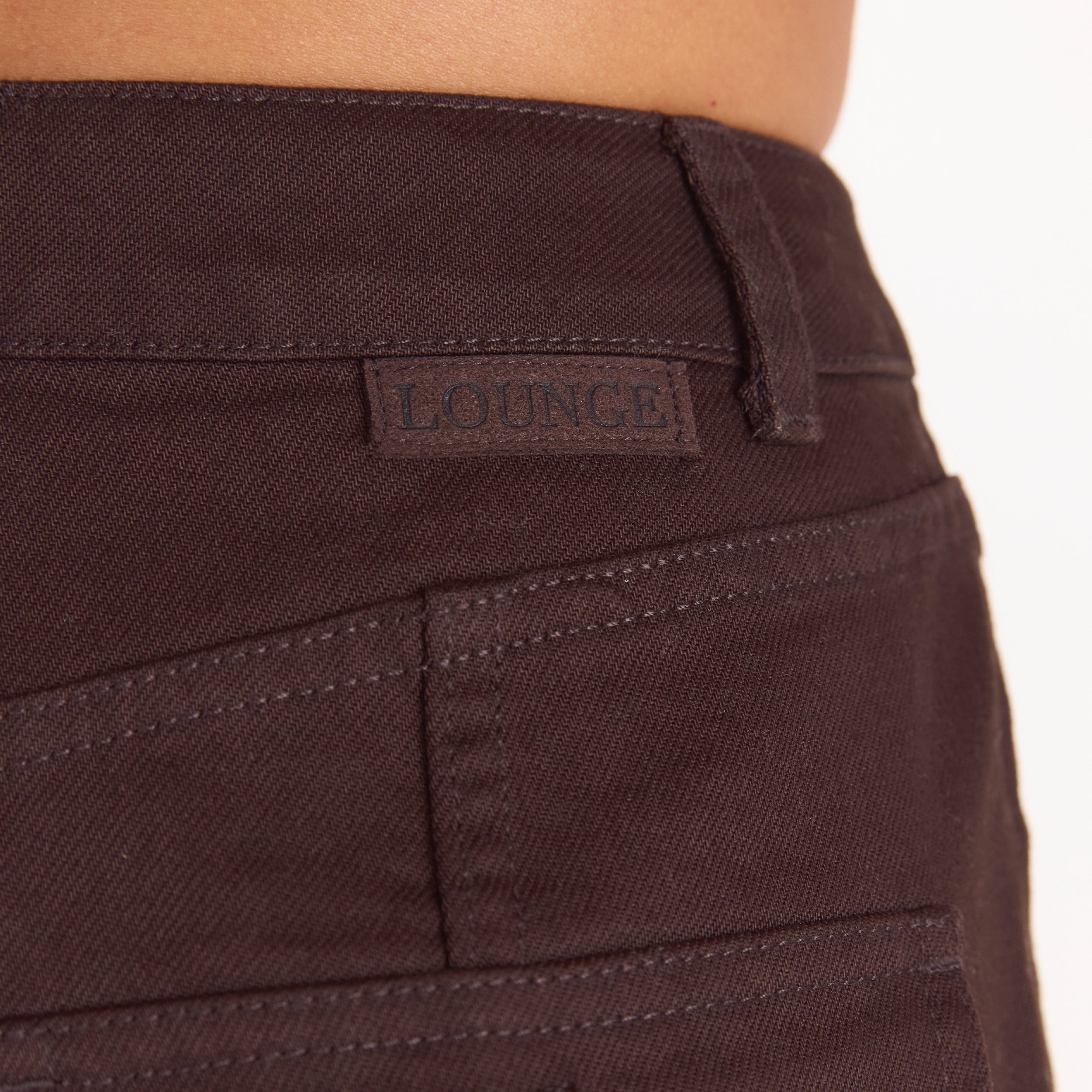 Denimkorsett Jeans med raka ben | Denimkorsett Jeans med raka ben - Choklad
