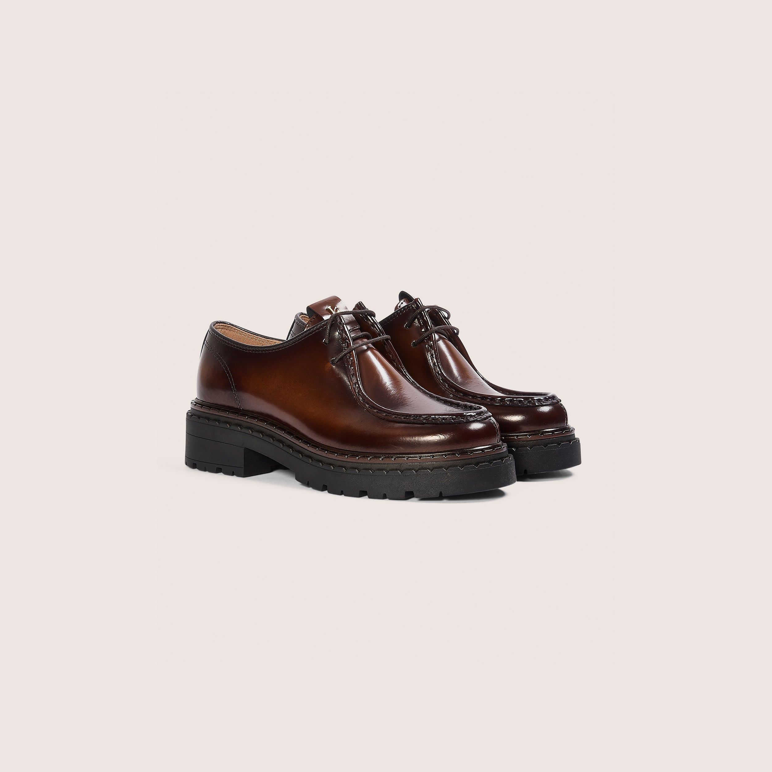 Etta Snörade Chunky Loafers | Etta Snörade Chunky Loafers - Tan