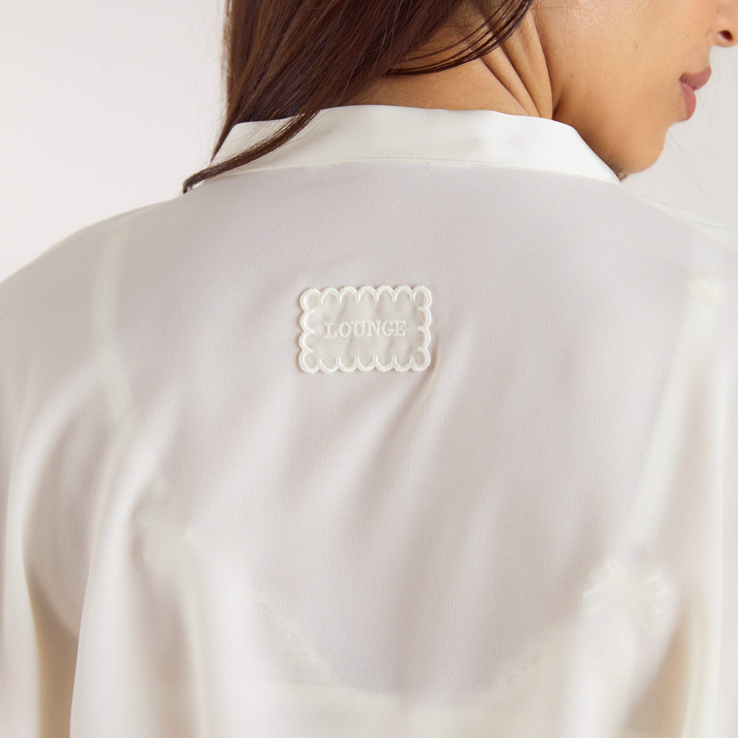 Chiffong Morgonrock | Chiffong Morgonrock - Krämfärgad