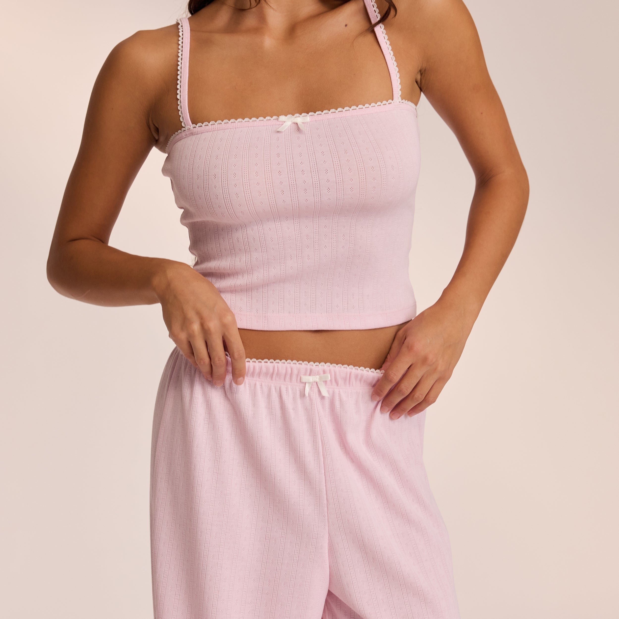 Pointelle Strappy Pyjamatopp  | Ava, XS