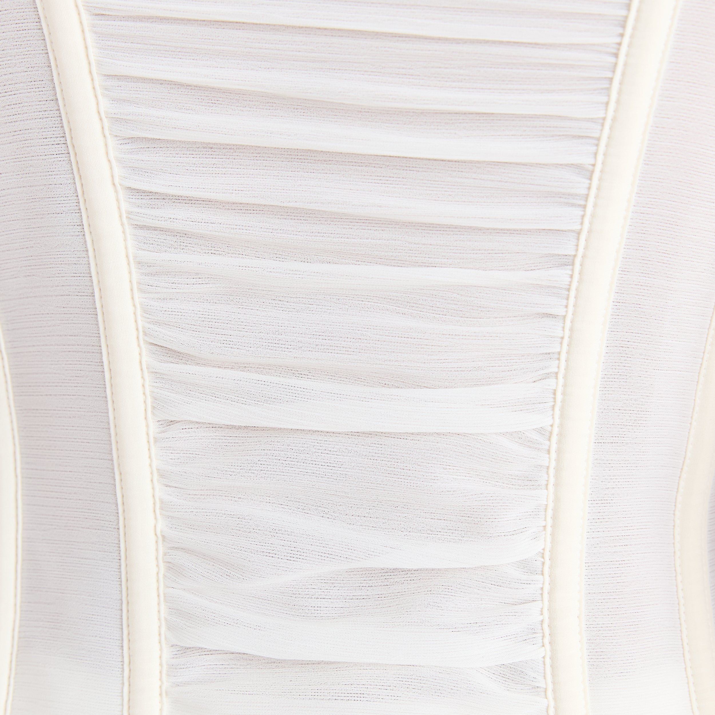 Ruched Sheer Korsettop | Ruched Sheer Korsettop - Krämfärgad