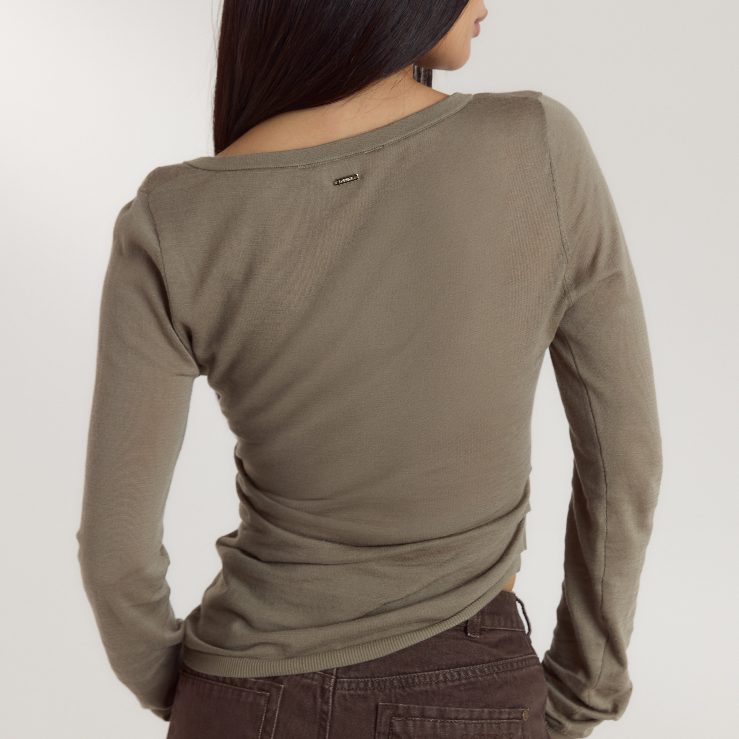 Asymmetrisk topp i finstickad trikå | Asymmetrisk topp i finstickad trikå - Timjan