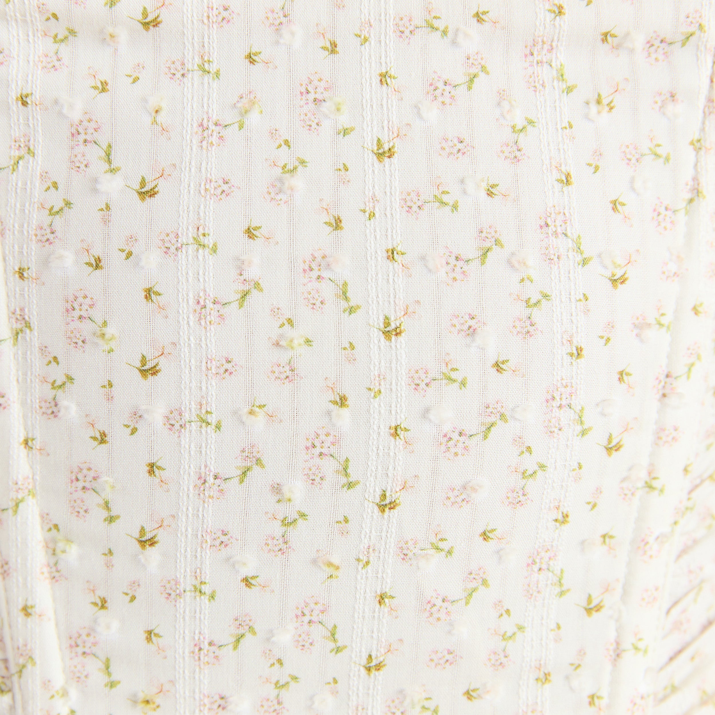 Ruched Korsettopp | Ruched Korsettopp - Blommig Krämfärg