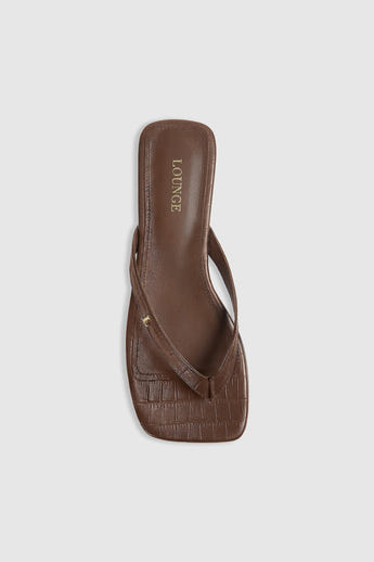 Brielle Flip Flops - Choklad alternate