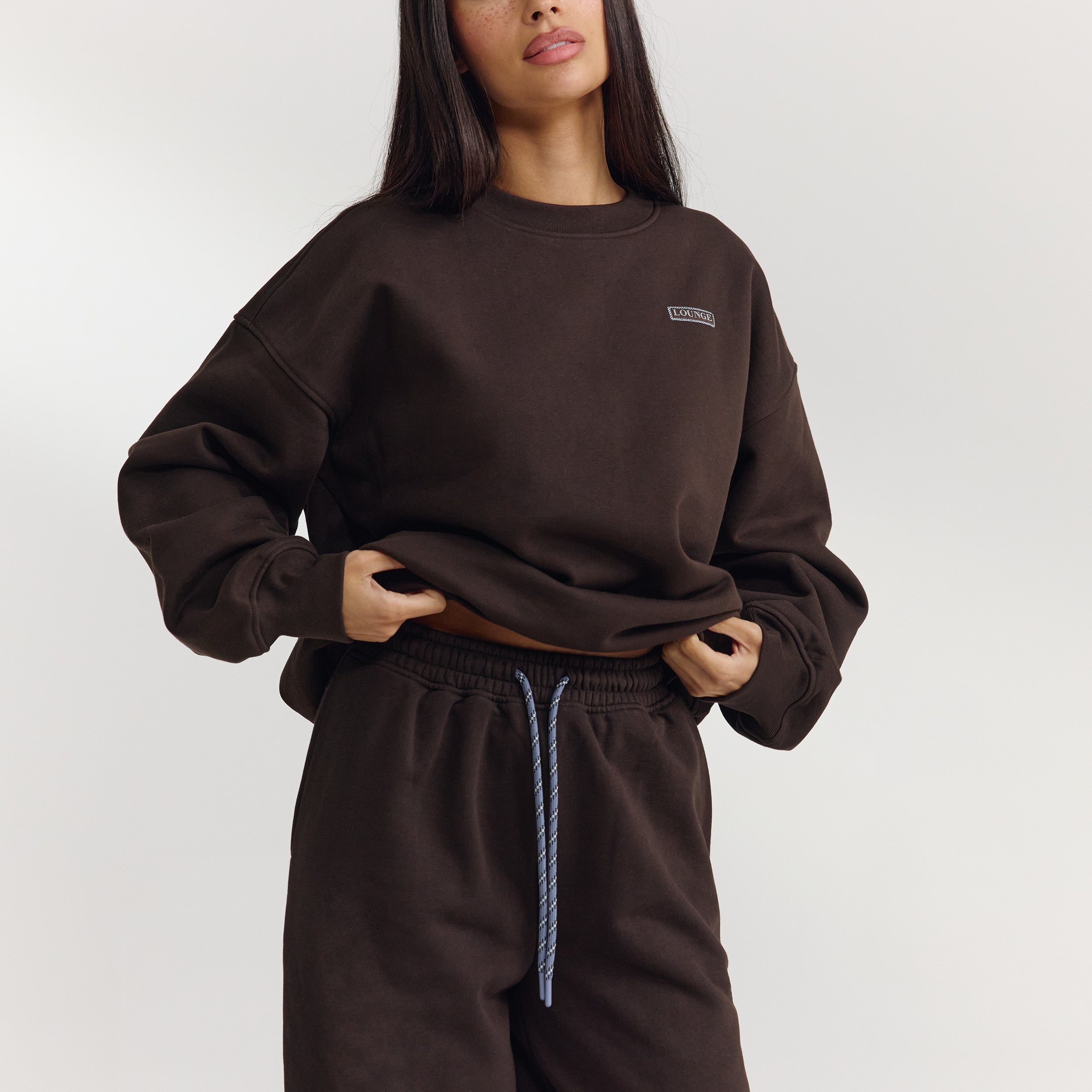 Barrel Leg Joggingbyxor | Barrel Leg Joggingbyxor - Mörk Choklad