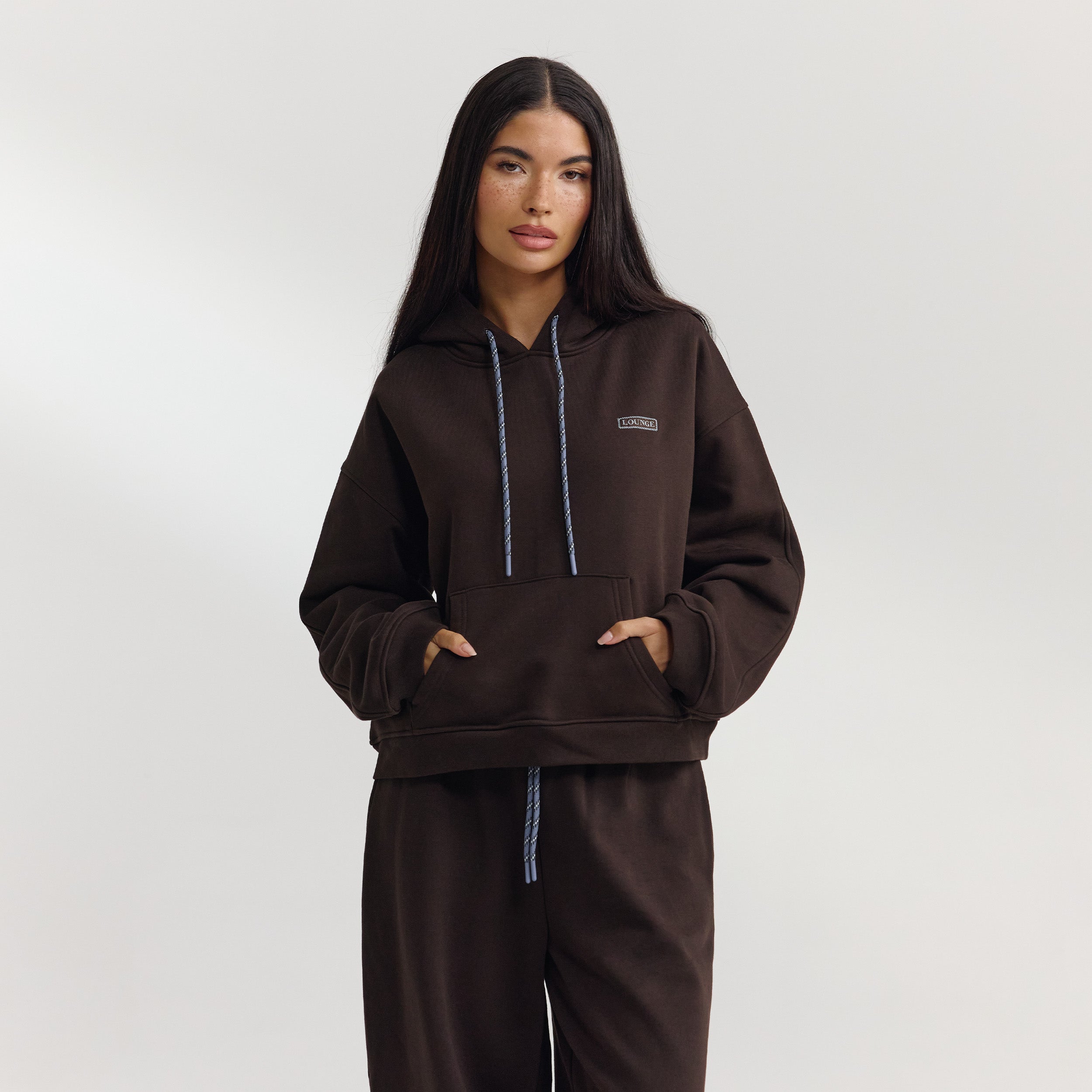 Oversized Huvtröja - Mörk Choklad alternate