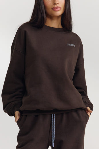 Oversized Tröja - Mörk Choklad alternate