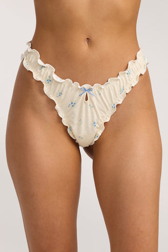 Bamboo Scrunchie Stringtrosor (3-pack) - Multi alternate