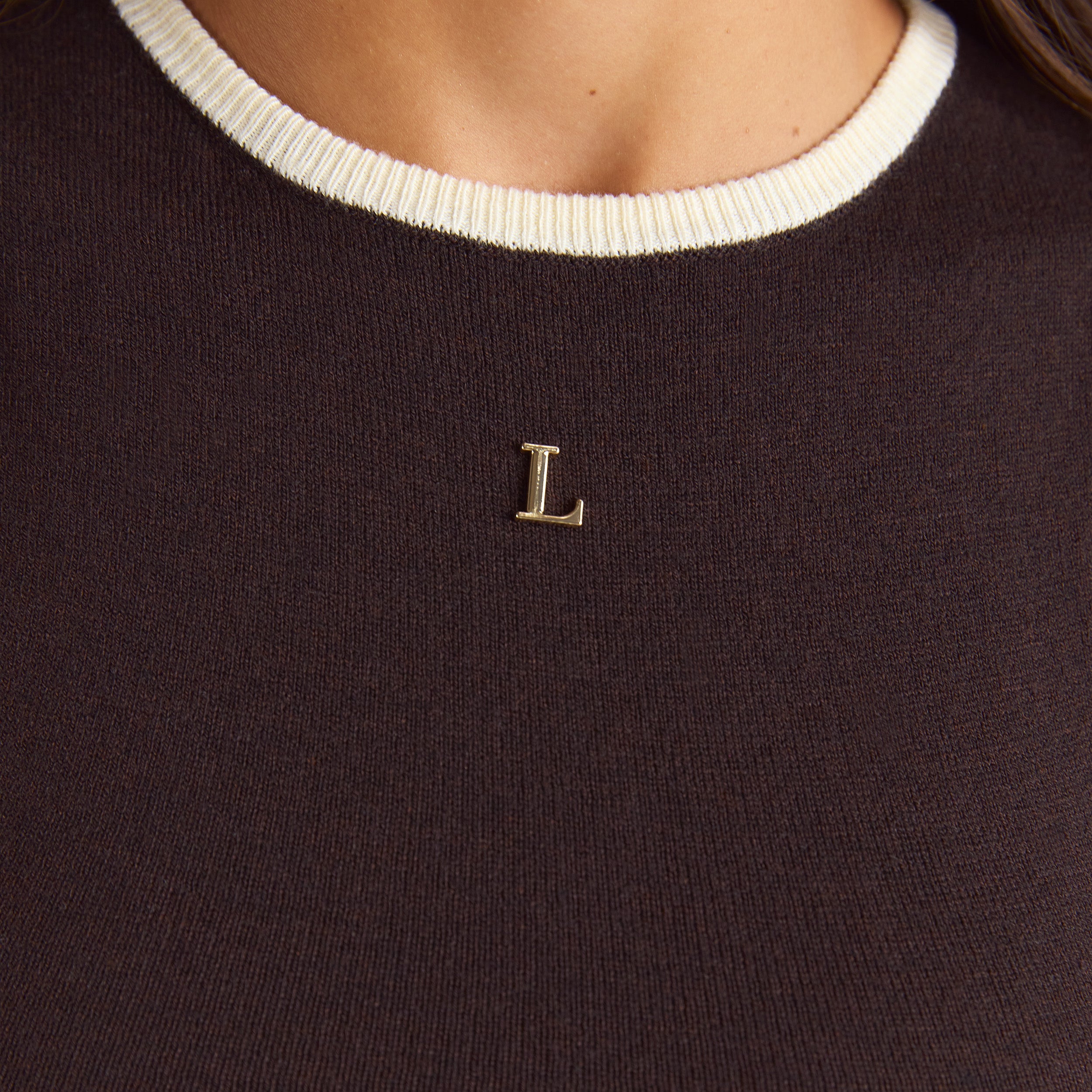 Stickad Väst | Stickad Väst - Choklad