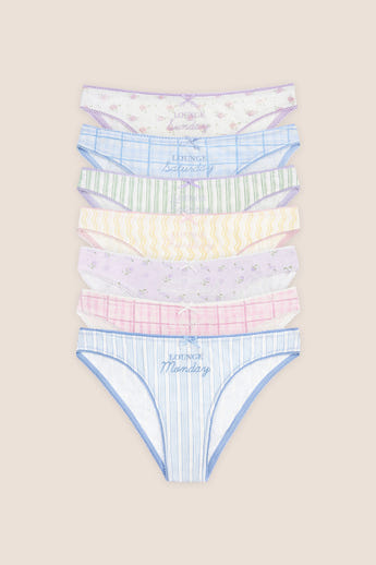 Days of the Week Trosor (7-pack) - Multicolour Print