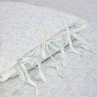 Bloom & Stripe Vändbar Örngott (2-pack) - Salviagrönt Blommönster