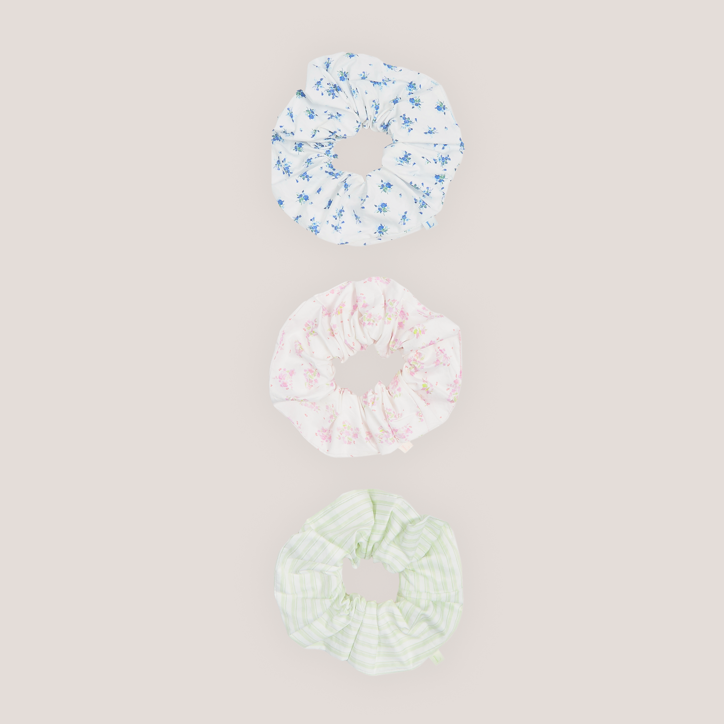 Bloom & Stripe Scrunchies (3-pack) - Multi