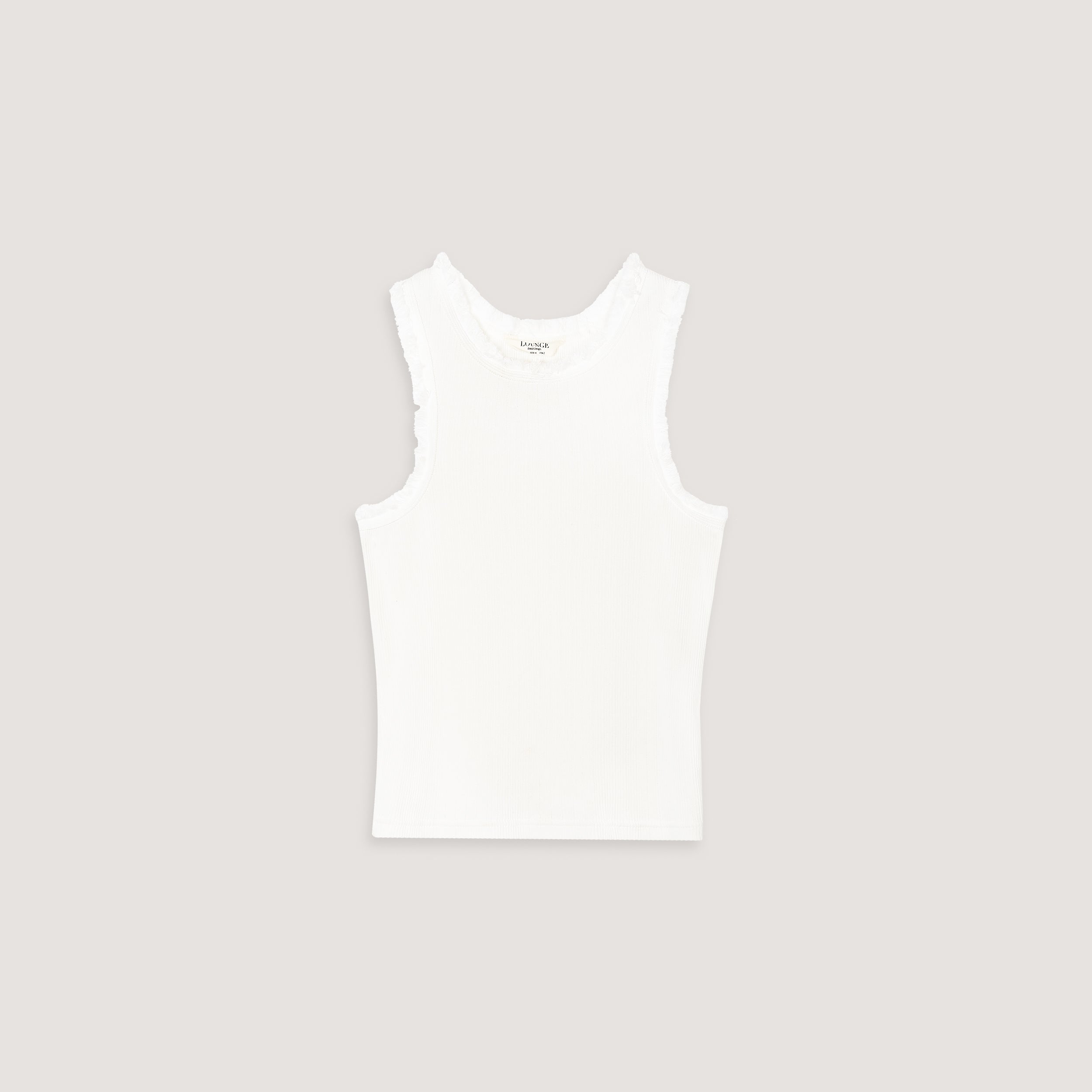 Tank Top med Fransar | Tank Top med Fransar - Vit